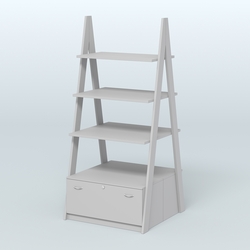 Торговая двусторонняя стойка ЛОФТ №4-950 с двумя тумбами Т-16, Серый