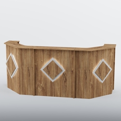 Ресепшен со скошенными углами КРУГ №5, Дуб Канзас коричневый