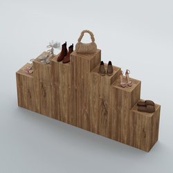 Демо-стенд Ступени-Пирамида №3, Дуб Канзас коричневый