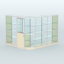 Павильон из профиля угловой №2г (5,5 кв.м), Крем Вайс