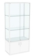 Витрина из профиля №2 (метровая) (задняя стенка - стекло) Белый