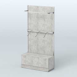 Система ЭЛЕГАНТ №1 с ДСП и тумбой T11 (1200 мм), Метрополитан Грей