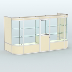 Павильон из профиля пристенный №12а (5,50 кв.м), Крем Вайс