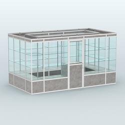 Павильон из профиля островной №2а, Бетон Чикаго светло-серый F186 ST9