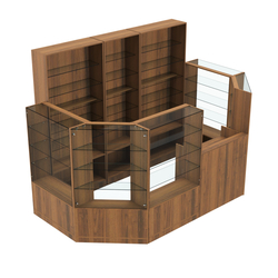 Торговый пристенный островок ГРАЦИЯ №4 (открытый) (4.68 кв.м), Орех