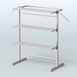 Система ЭЛЕГАНТ островная с полками ДСП №13в, Серый