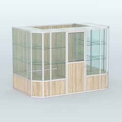 Павильон из профиля пристенный №10б (4,05 кв.м), Дуб Сонома