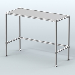 Стол большой D-43 с полкой ДСП 16мм, Серый