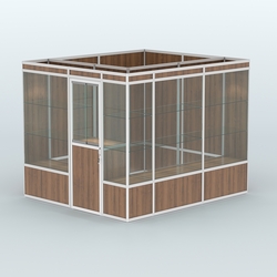 Павильон из профиля угловой №4а (5,5 кв.м), Орех