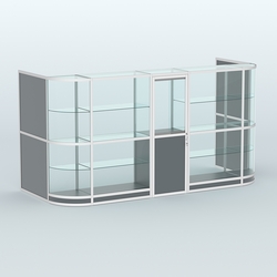 Павильон из профиля пристенный №12г (5,50 кв.м), Темно-Серый