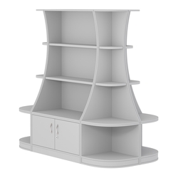 Островной низкий стеллаж ГАРАНТ №2, Серый