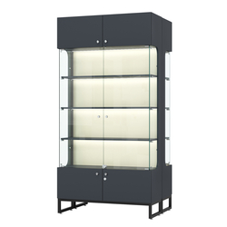 Витрина Монти №5-П двусторонняя, Антрацит