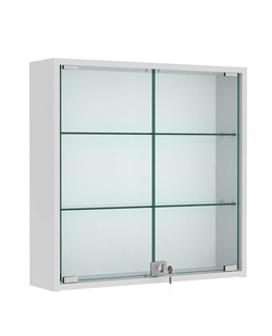 Витрина настенная №1-1А с прозрачными полками, Серый