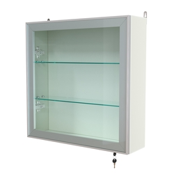 Витрина настенная №1-1А с прозрачными полками серии Collecto, Белый