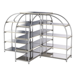 Комбинация стендов TD-06 №3-5 (с полками Зеркало 4мм), Крем Вайс