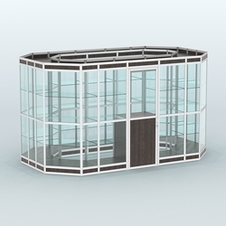 Павильон из профиля островной №5в, Дуб Венге