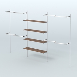 Neo Fix №5(М) с полками из ДСП и М-образными поручнями (3600 мм), Орех