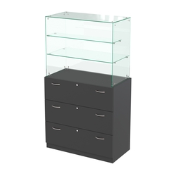 Открытый прилавок с выдвижными ящиками Селена-2, Черный