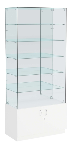 Витрина ИСТРА №607 прямоугольная (З/C - зеркало), без дверей, Белый