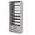 Стеллаж из ДСП с 7-ю полками 400x900 мм серии LEVEL-7 №14-2 (З/C - ЗЕРКАЛО) Бетон Чикаго светло-серый F186 ST9