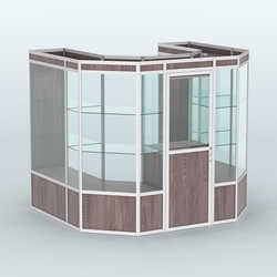 Павильон из профиля пристенный №3а ( 4,32 кв. м), Ясень Анкор темный