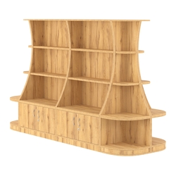  Островной низкий стеллаж ГАРАНТ №3, Дуб Золотистый