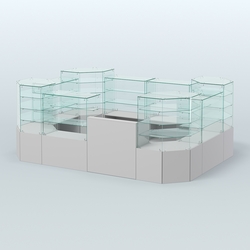 Павильон ИСТРА в центр зала №10 (открытый) (8, 32 кв.м), Серый