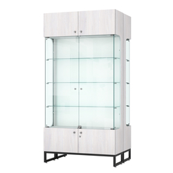 Витрина Монти №5-С двусторонняя, Ясень Анкор светлый