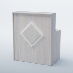 Ресепшен прямоугольный РОМБ №1, Ясень Анкор светлый