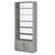 Стеллаж из ДСП с 5-ю полками 350x900 мм серии LEVEL-5 №13-1 (З/C - СТЕКЛО) Бетон Чикаго светло-серый F186 ST9