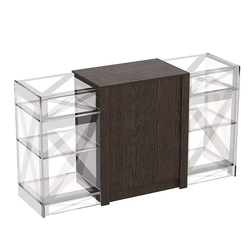 Прилавок из ДСП Модерн №1-КР-900 центральный, Дуб Венге