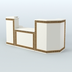 Ресепшен со скошенными углами серии БАРОККО №7, Белый