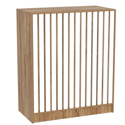 Прилавок под кассу серии "Смок" №1, Дуб Канзас коричневый + Белый