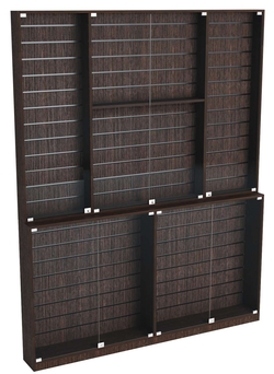 Витрина из ДСП Эконом №9-4 (задняя стенка - экономпанель), Дуб Венге