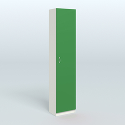 Аптечный узкий стеллаж под резину №2, Белый + Зеленый Оксид 9561 BS