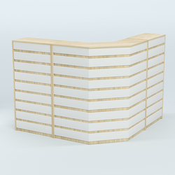 Ресепшен Г-образный серии ПРАЙМ №4А, Дуб Сонома + Белый