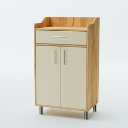 Стойка официанта "Бармен" №5-Н на ножках, Дуб Золотистый и Крем Вайс