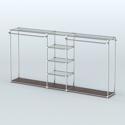 Островная торговая система ХРОМ 3600 мм с поручнями №10, Дуб Венге