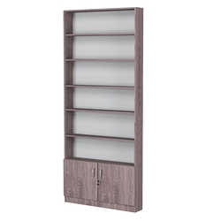 Стеллаж из ДСП с 5-ю полками 150x900 мм серии LEVEL-5 №9 (З/C - ДВП), Ясень Анкор темный