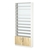 Стеллаж из ДСП с 10-ю полками 250x900 мм серии LEVEL-10 №11-1 (З/C - СТЕКЛО) Белый + Дуб Сонома