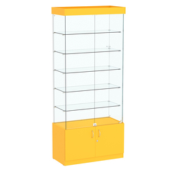 Витрина Истра №501 прямоугольная (задняя стенка - стекло), Солнечный Свет 0134 BS