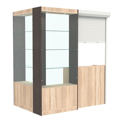 Угловой павильон №1-3П (2,16 кв.м), Дуб Сонома + Дуб Венге