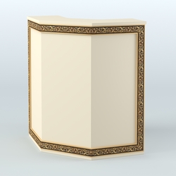 Ресепшен угловой серии БАРОККО №3, Крем Вайс