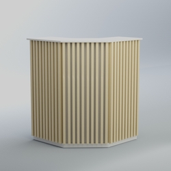 Ресепшен угловой серии ВЕРТИКАЛЬ №3, Белый + Дуб Сонома