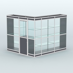 Павильон из профиля угловой №1в (5,5 кв.м), Антрацит