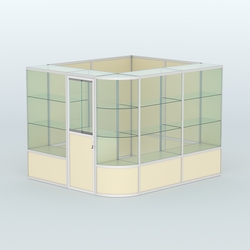 Павильон из профиля угловой №5б (5,5 кв.м), Крем Вайс