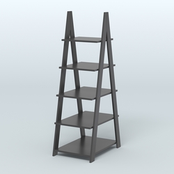 Торговая двусторонняя стойка ЛОФТ №3-650 узкая, Черный