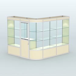 Павильон из профиля угловой №2а (5,5 кв.м), Крем Вайс