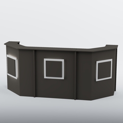 Ресепшен со скошенными углами КВАДРАТ №5, Черный