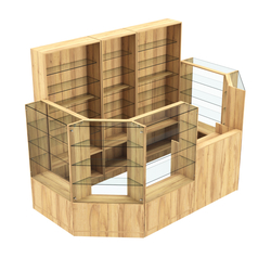 Торговый пристенный островок ГРАЦИЯ №4 (открытый) (4.68 кв.м), Дуб Золотистый